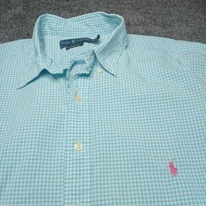 Ralph Lauren Classic Fit Gingham Button Down Shirt XLT Tall